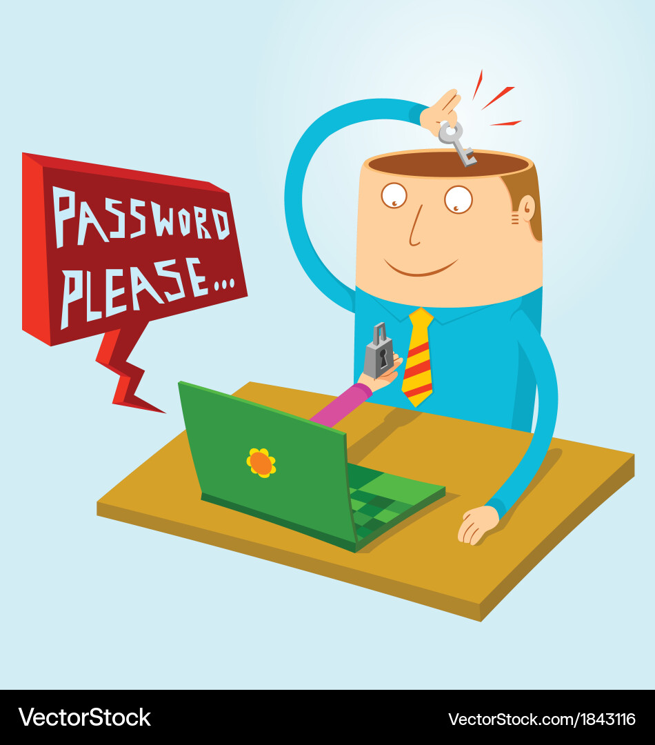 Password Creation Concept vector image