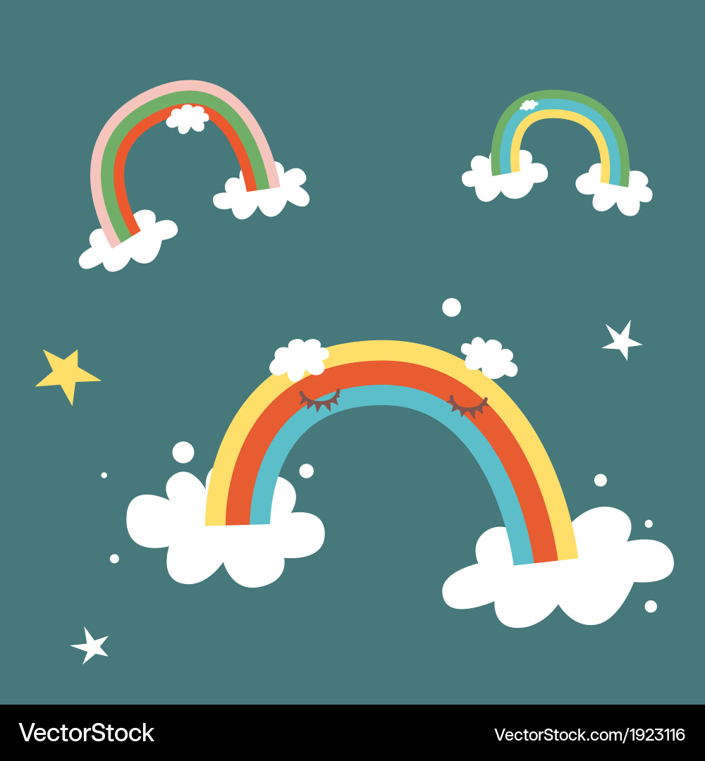 Rainbows Royalty Free Vector Image - VectorStock