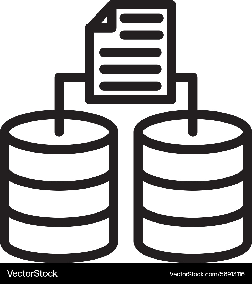 Redundancy linear style icon design Vector Image