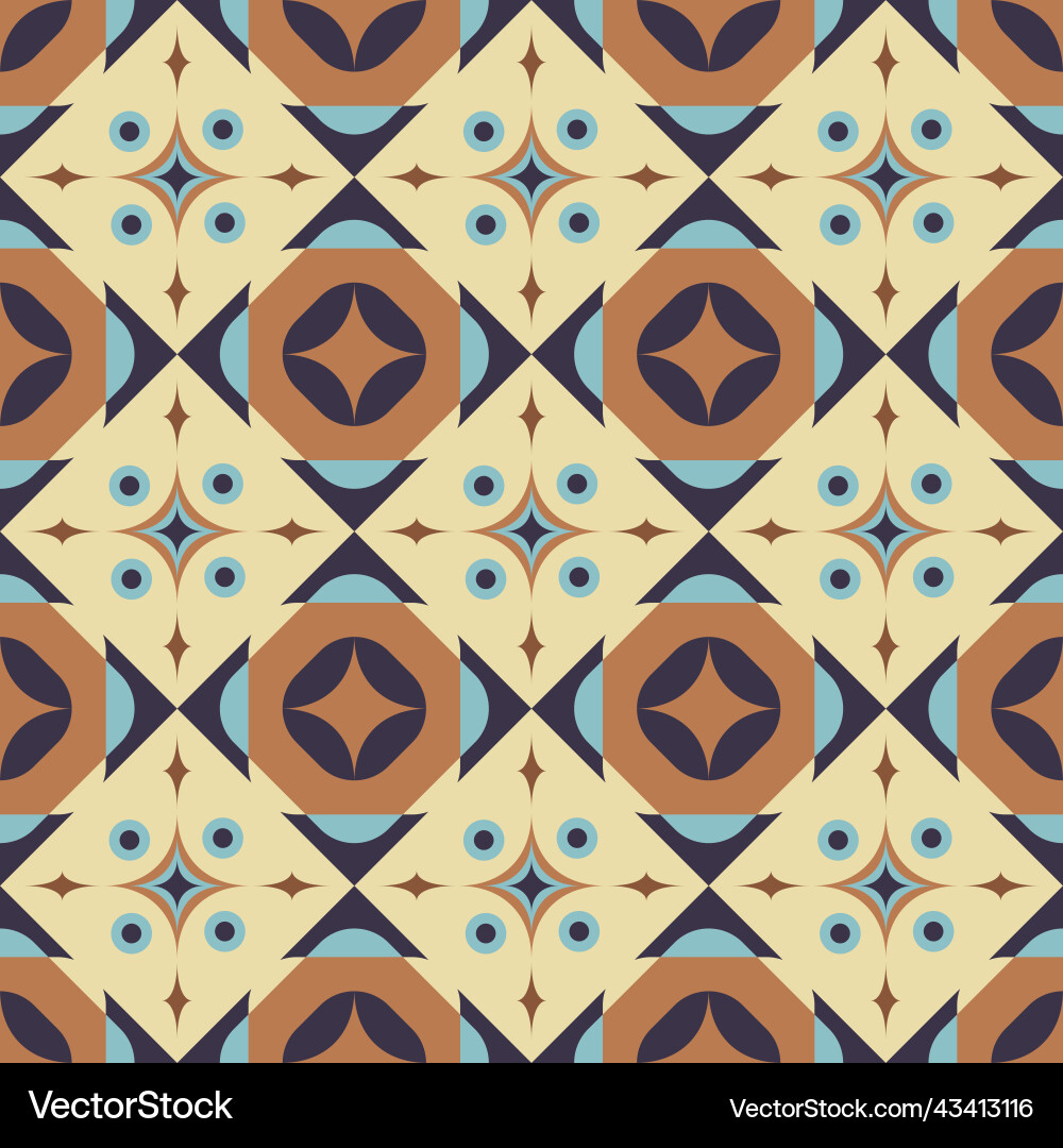Retro geometric seamless pattern background Retro geometric seamless pattern background vector image