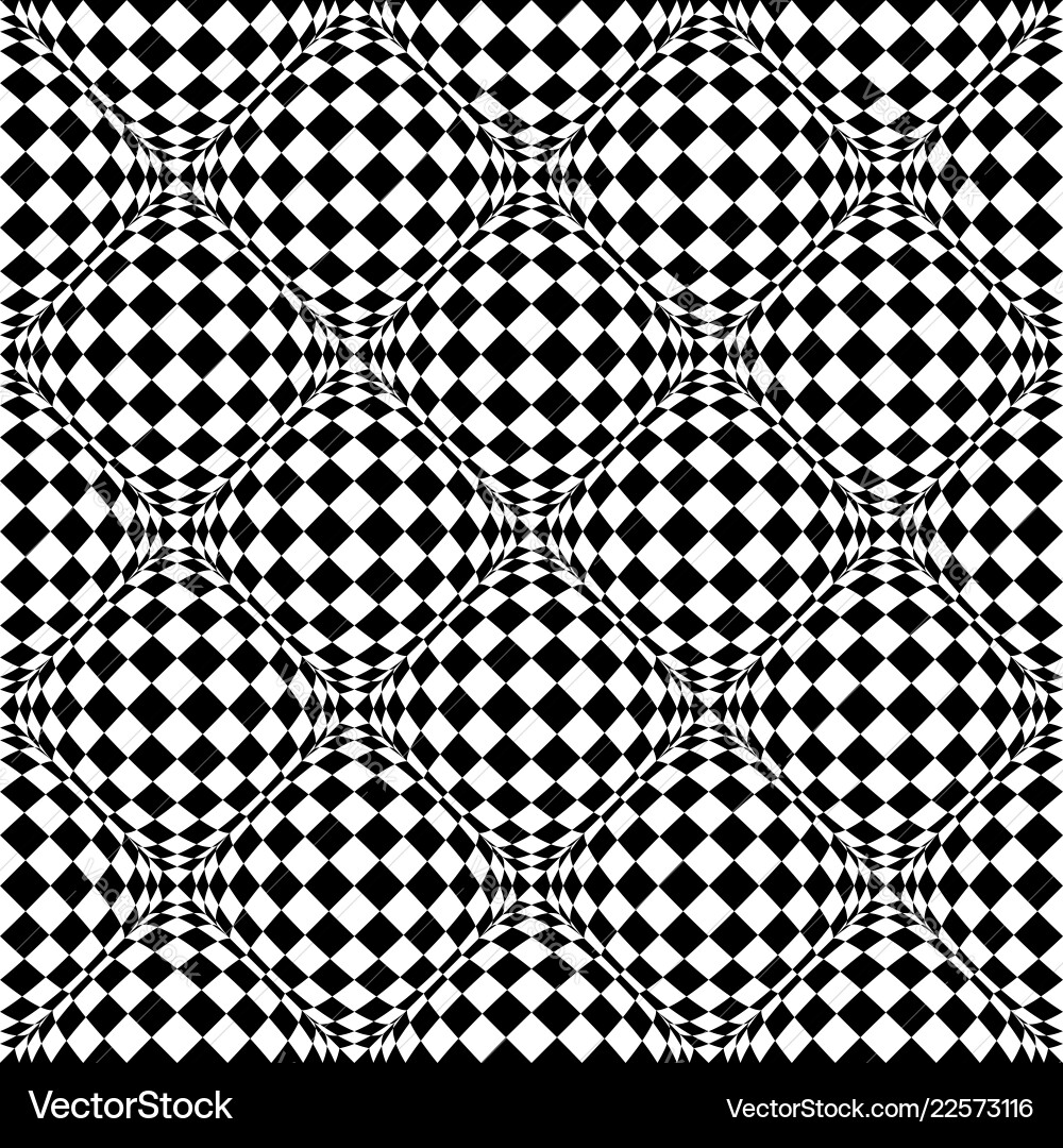 Seamless pattern with bulging distortion vector image