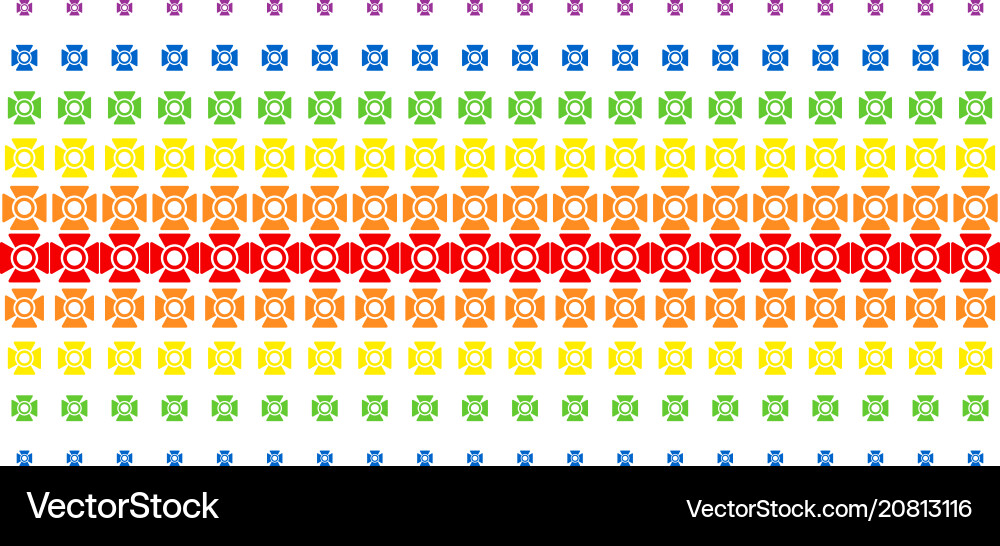 Searchlight shape halftone spectrum array Searchlight shape halftone spectrum array Vector Image
