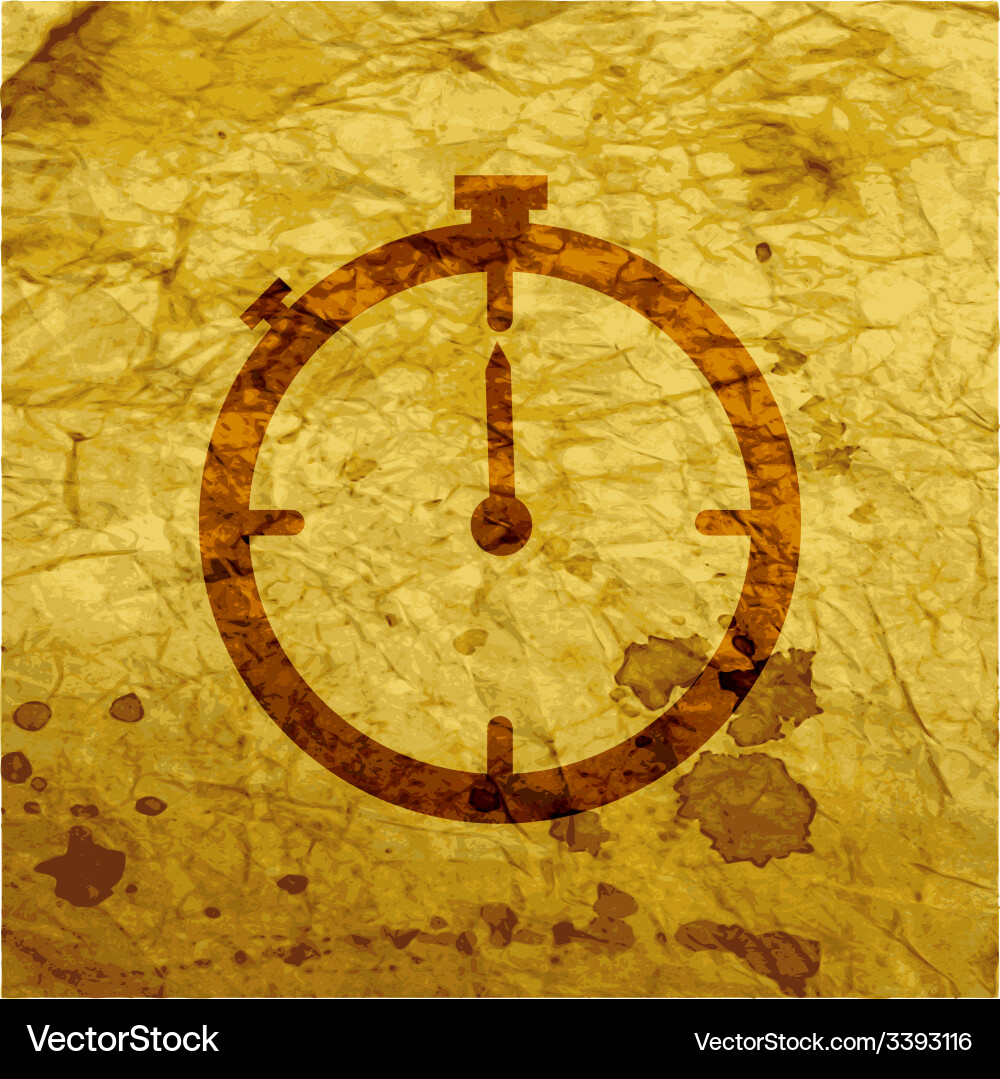 Timer icon symbol flat modern web design with long vector image