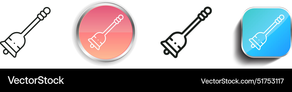 Bell icon thin linear regular and button style vector image