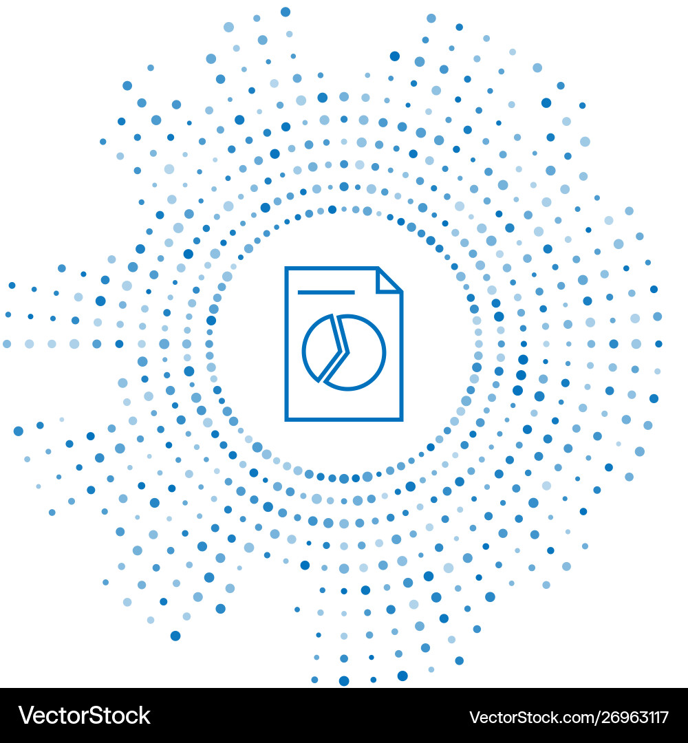 Blue line document with graph chart icon isolated Blue line document with graph chart icon isolated vector image