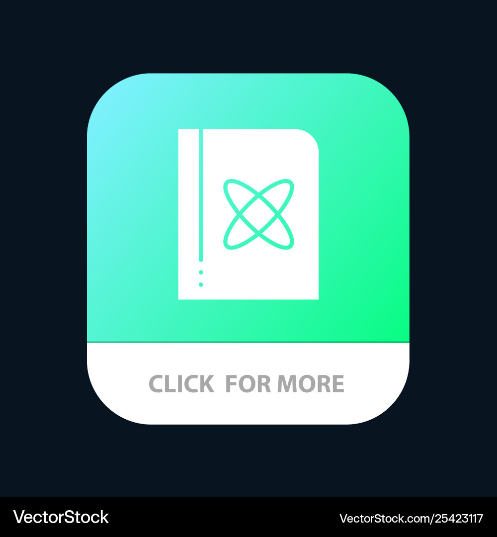 Book formula physics science mobile app button Book formula physics science mobile app button vector image
