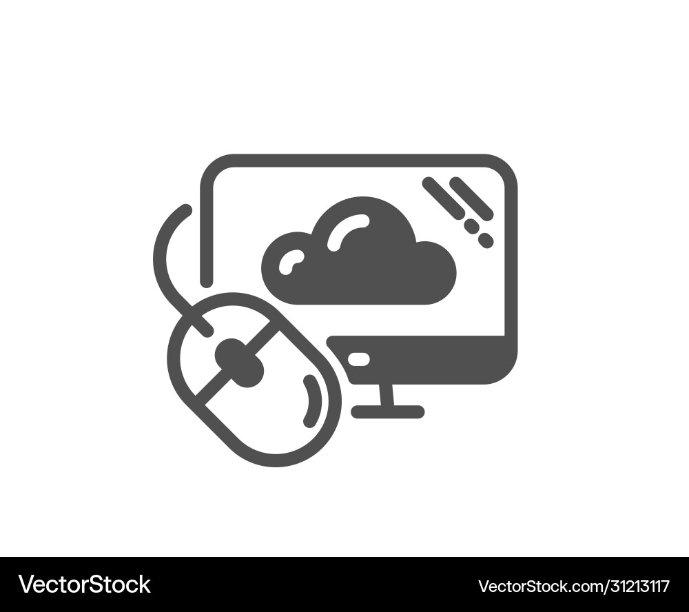 Cloud computing icon internet data storage sign vector image