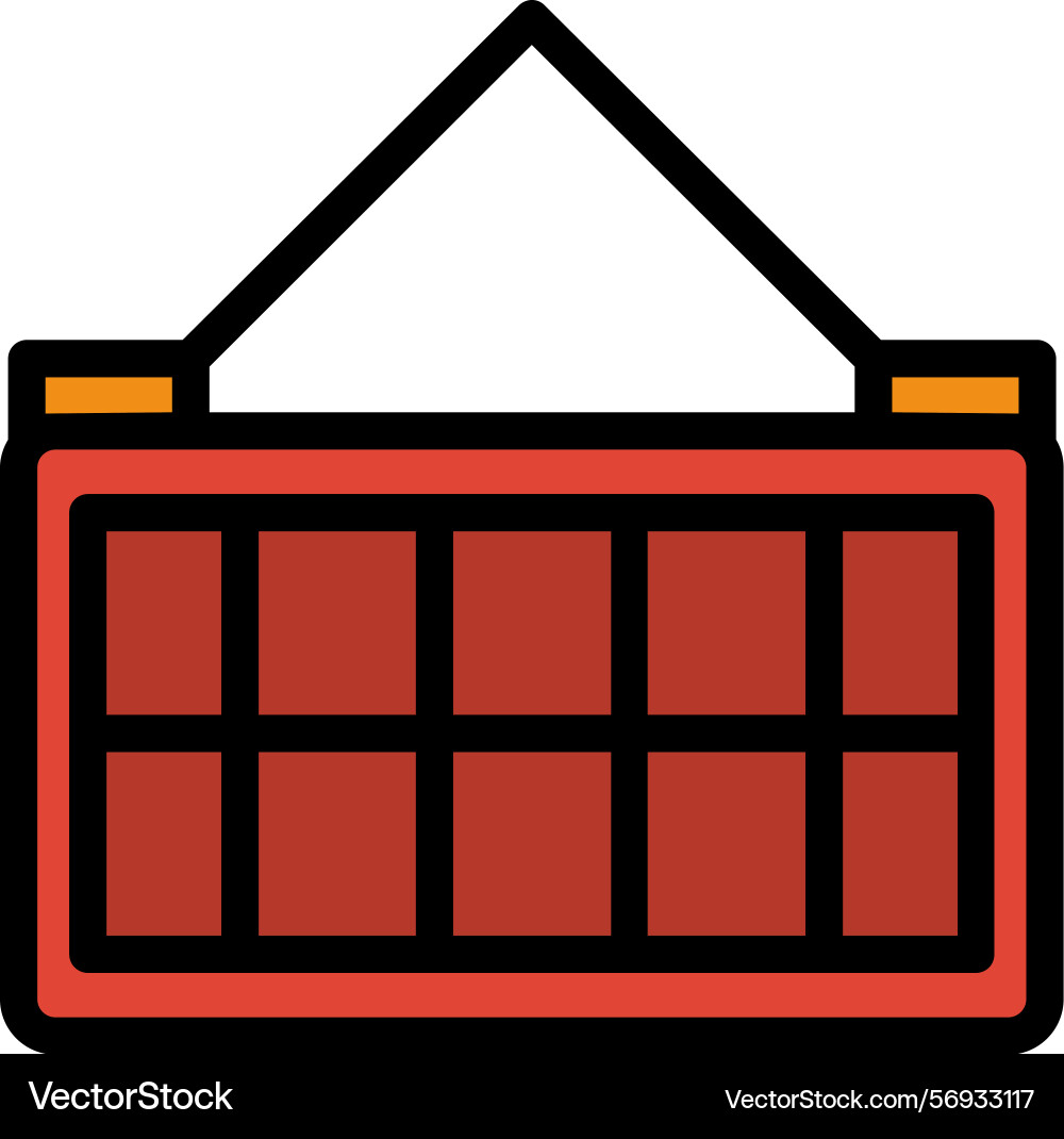 Container line filled style icon design vector image