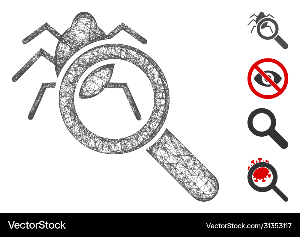 Debugger explorer web mesh Debugger explorer web mesh vector image