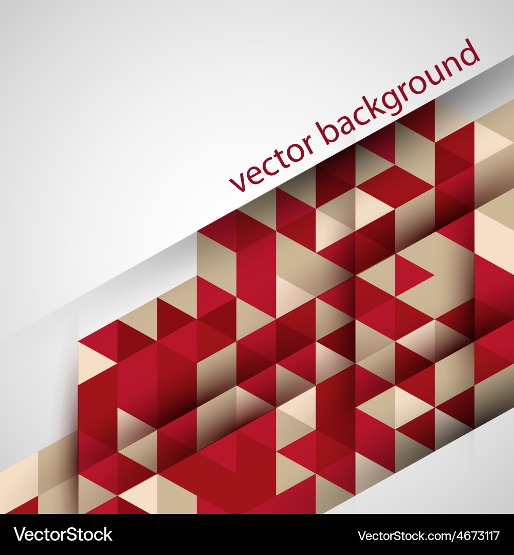Geometric Red Triangle Background vector image
