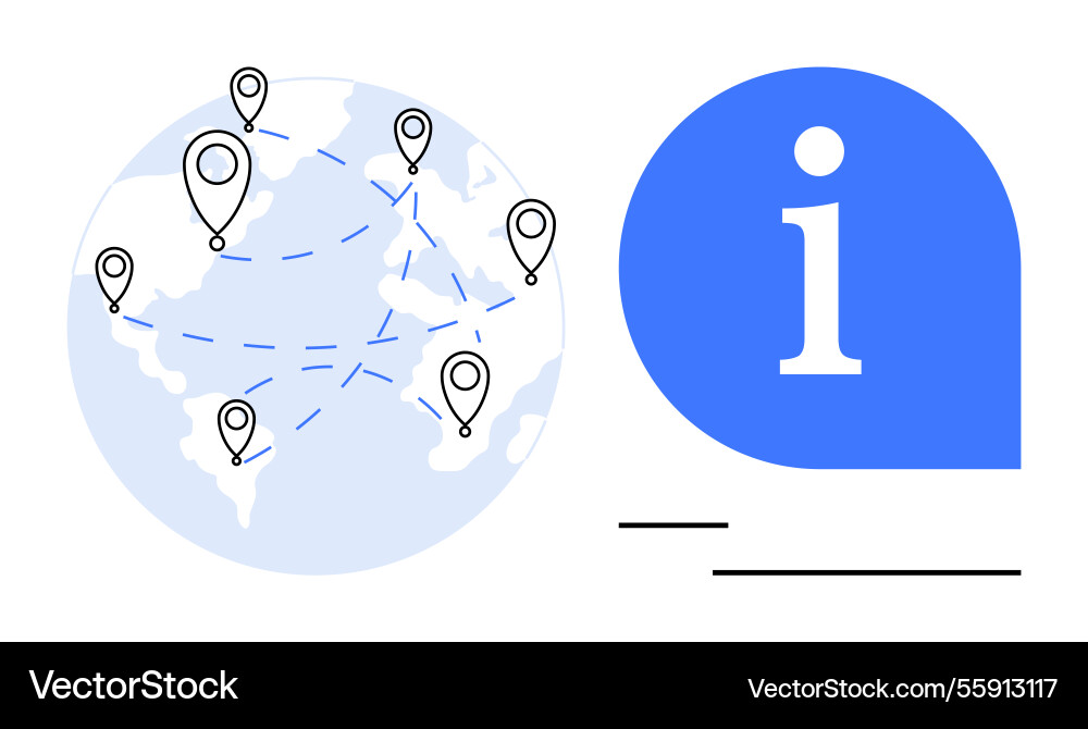 Global connectivity with map locations Global connectivity with map locations vector image