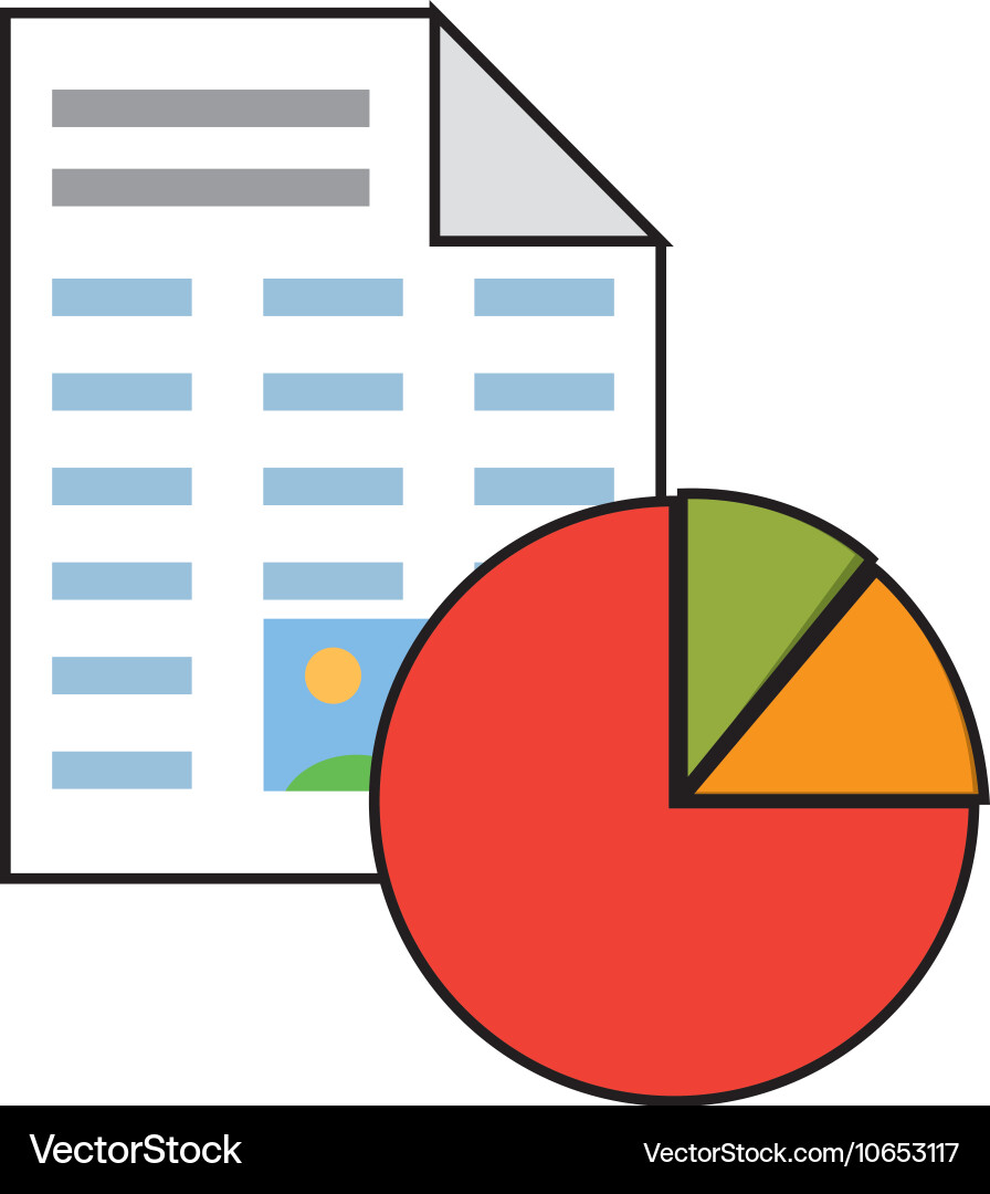 Graph chart and pie icon vector image