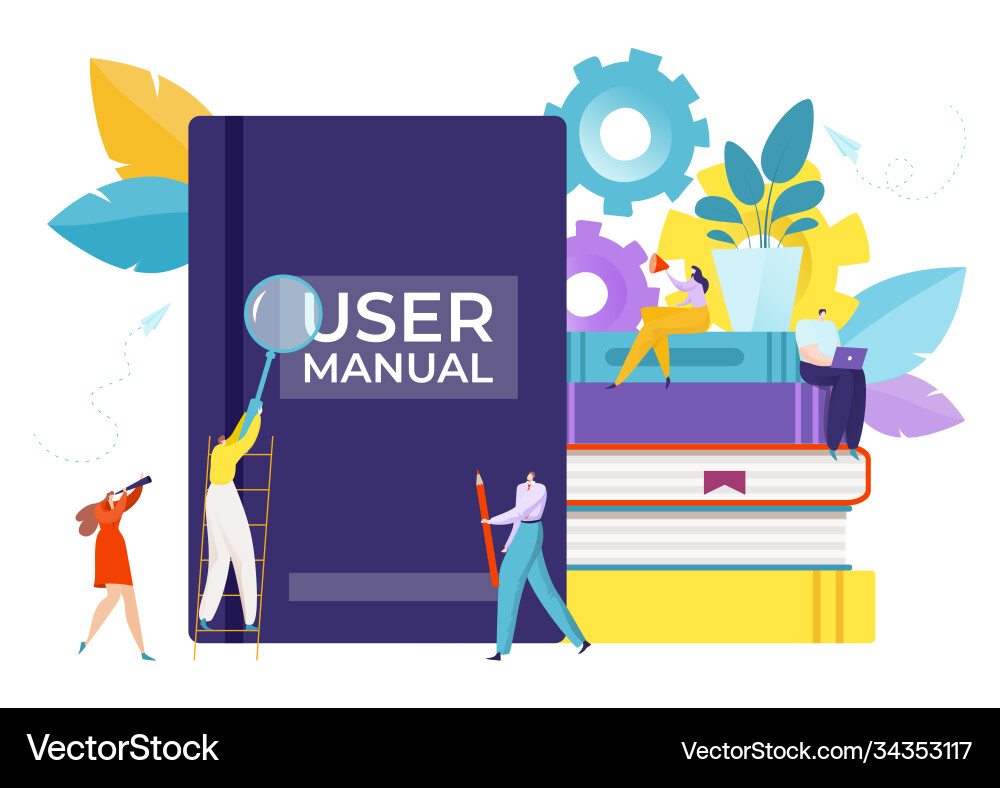 Guide for user manual book Guide for user manual book vector image
