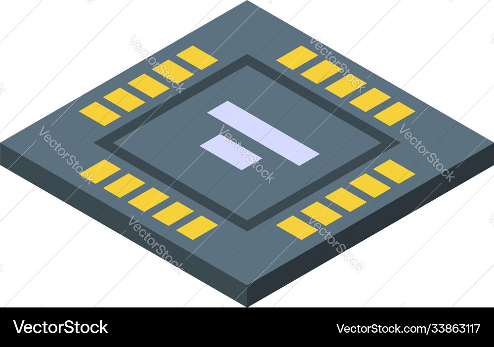 Gyroscope processor icon isometric style Gyroscope processor icon isometric style vector image