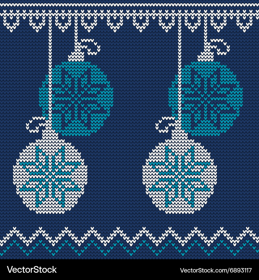 Knitted Snowflake Sweater Pattern vector image