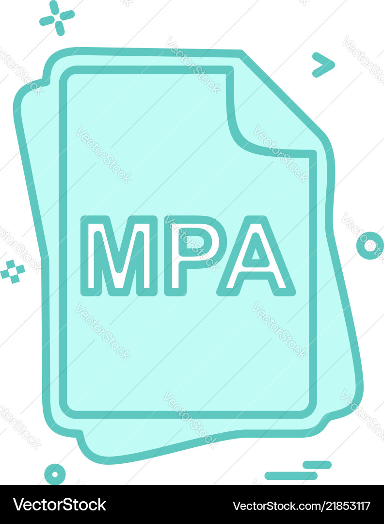 MPA File Type Icon Vector Image