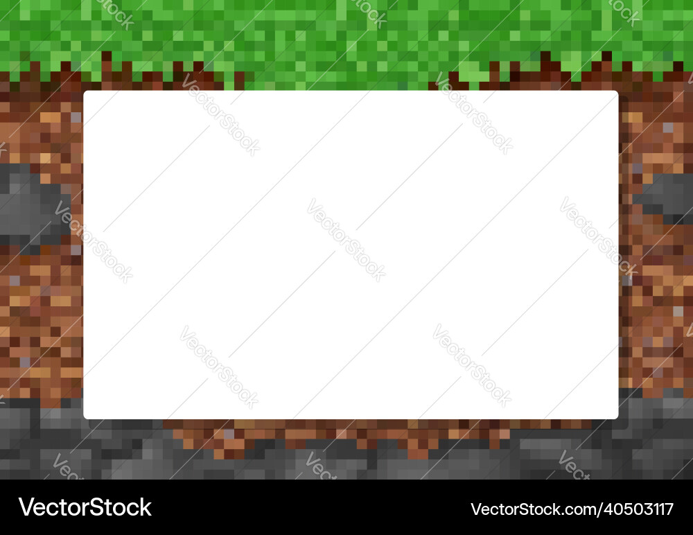 Pixel game pattern background with copyspace Vector Image