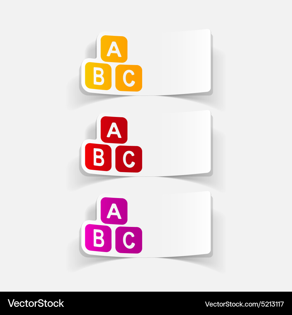 Realistic design element toy cube vector image