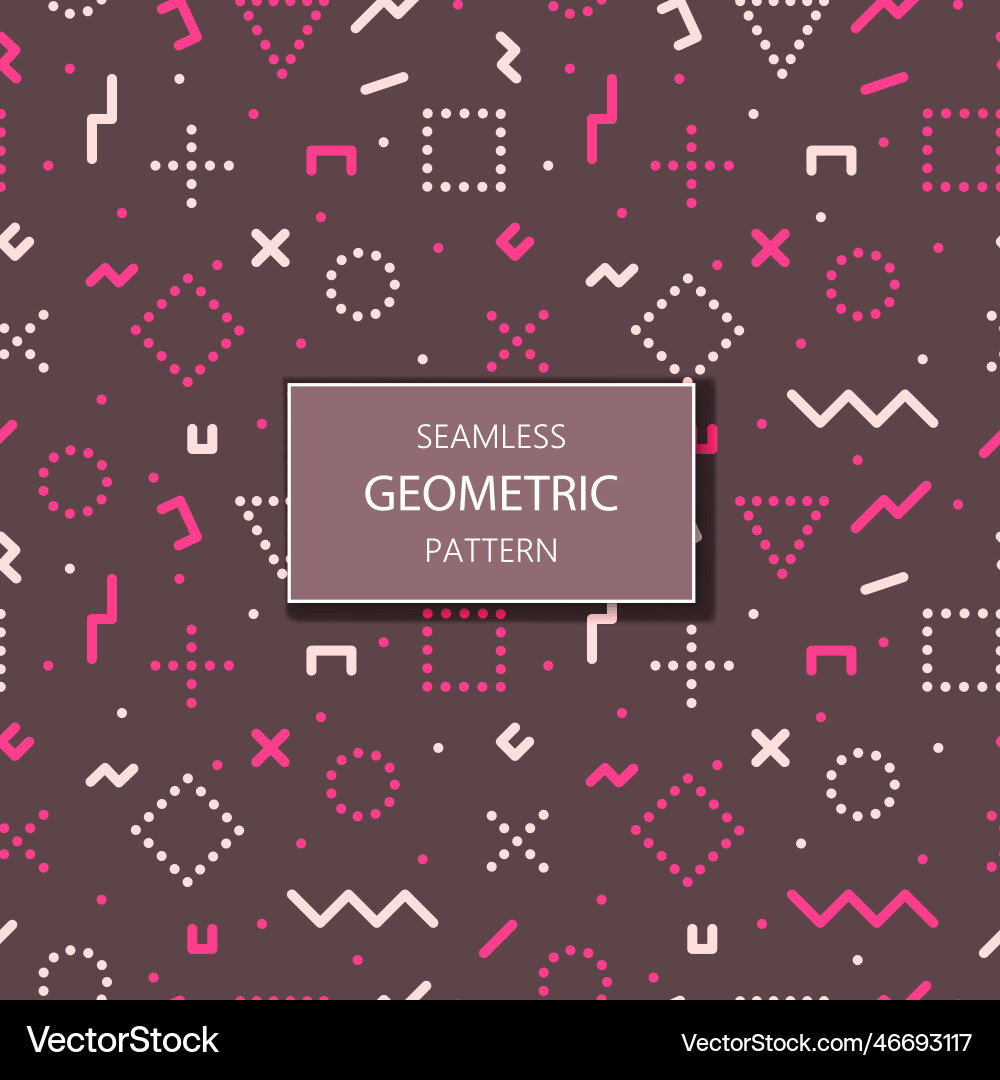 Seamless retro pattern with geometric Seamless retro pattern with geometric vector image