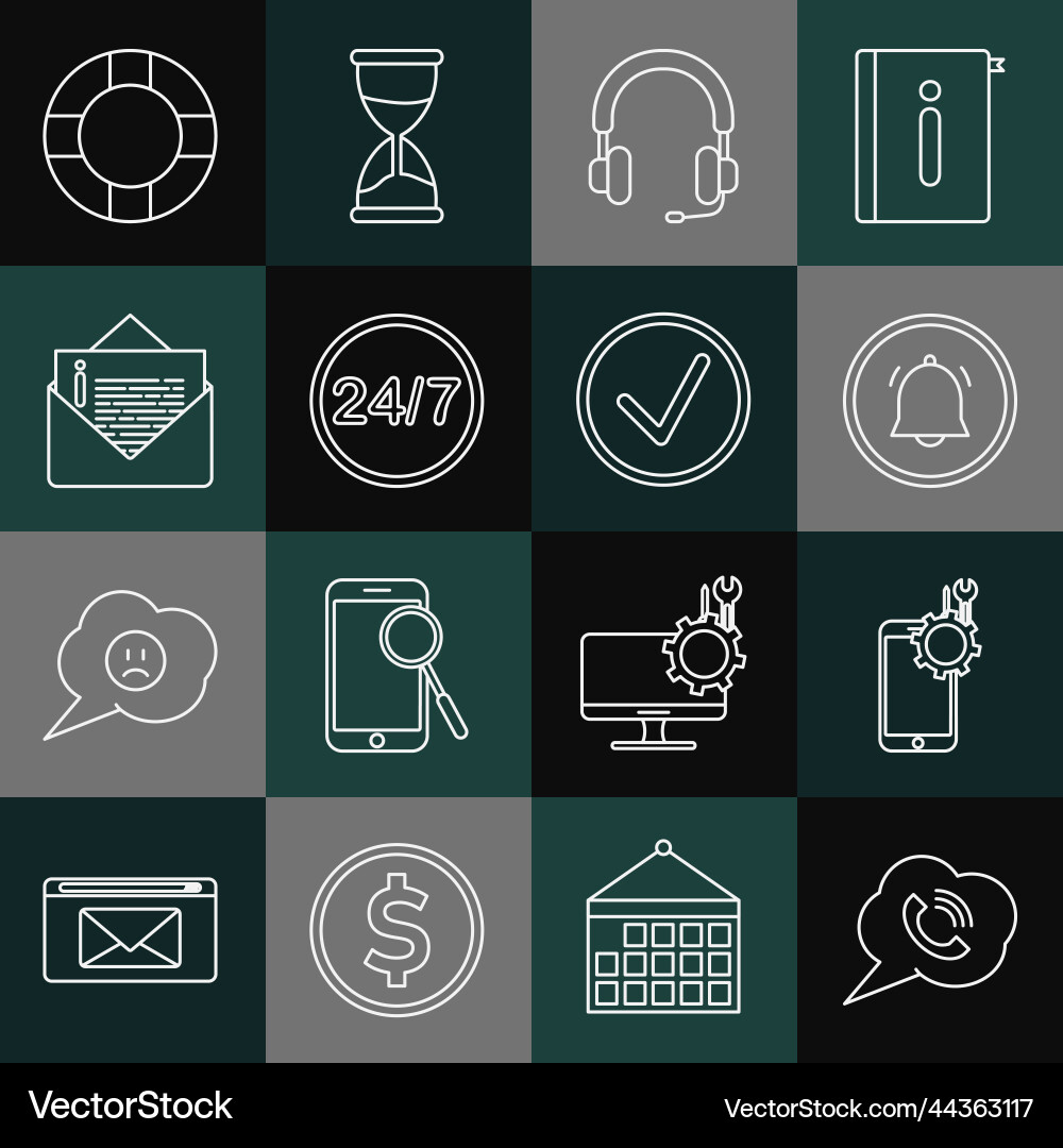 Set line speech bubble with phone call mobile Set line speech bubble with phone call mobile vector image