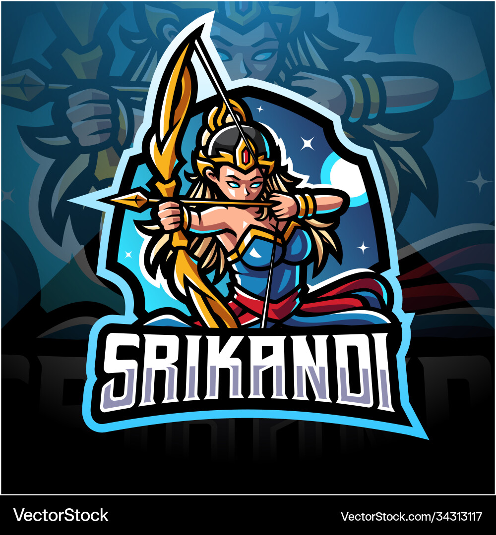 Srikandi Esports Logo - Archer Girl Vector Image