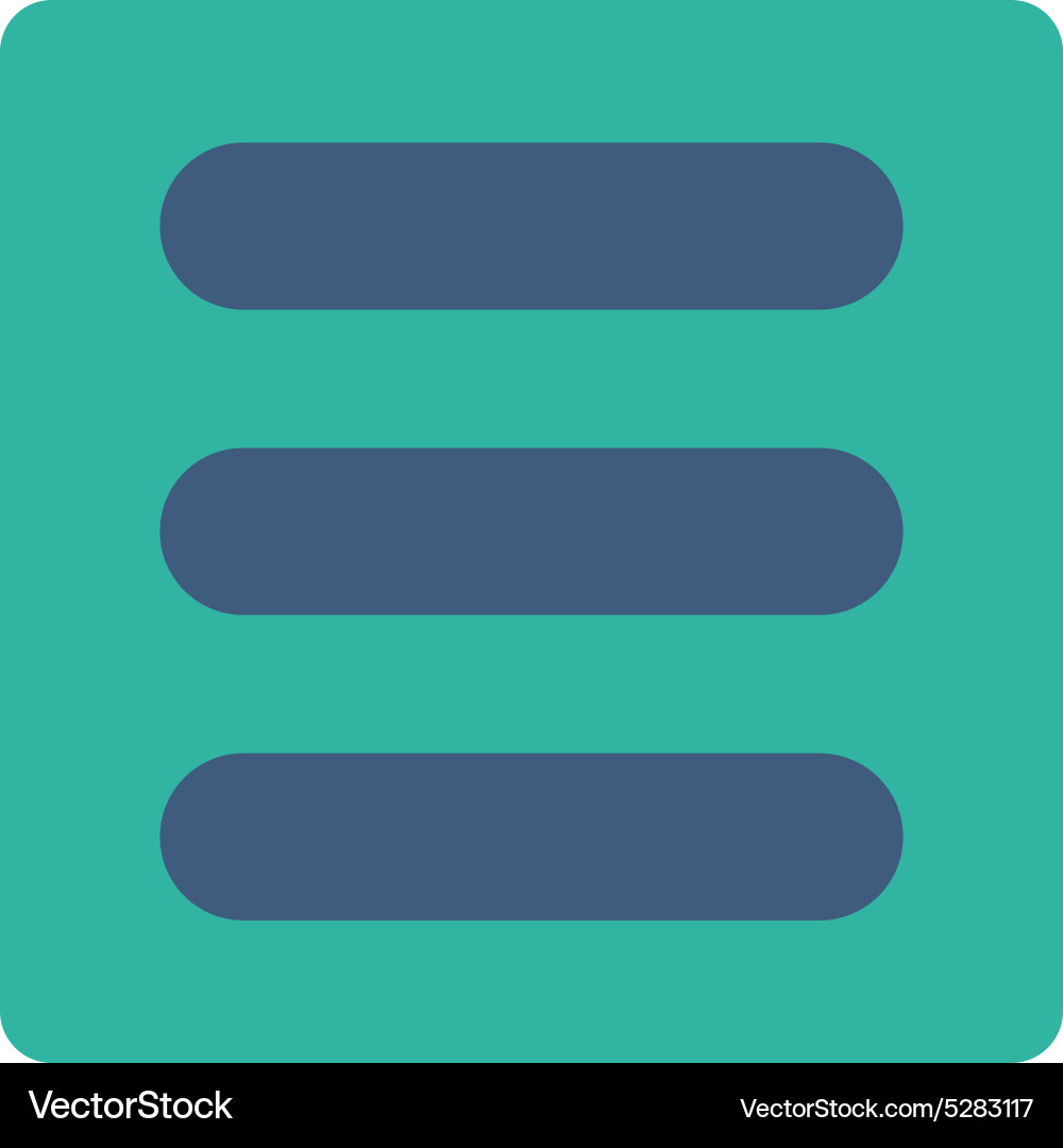 Stack flat cobalt and cyan colors rounded button vector image