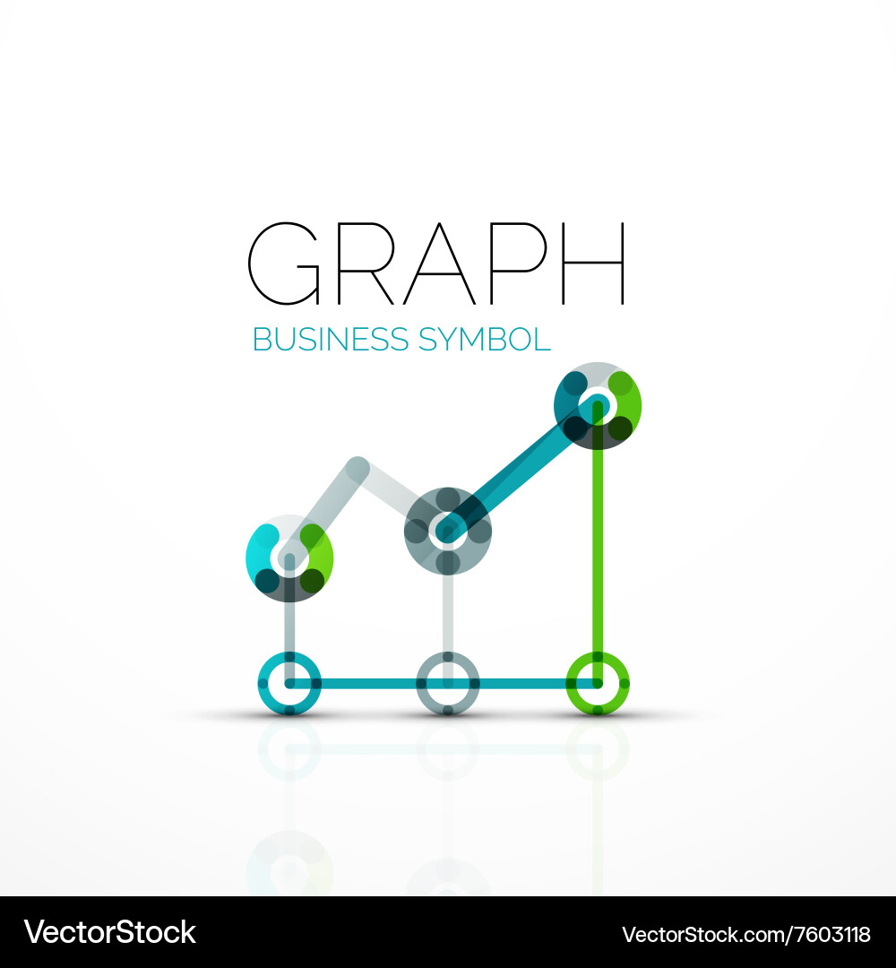 Abstract logo idea linear chart or graph vector image