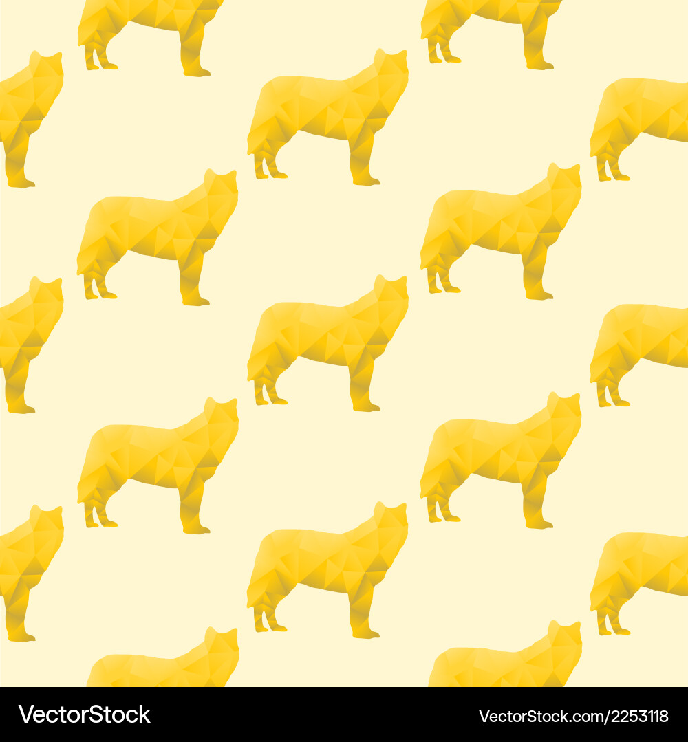 Abstract triangular wolf vector image