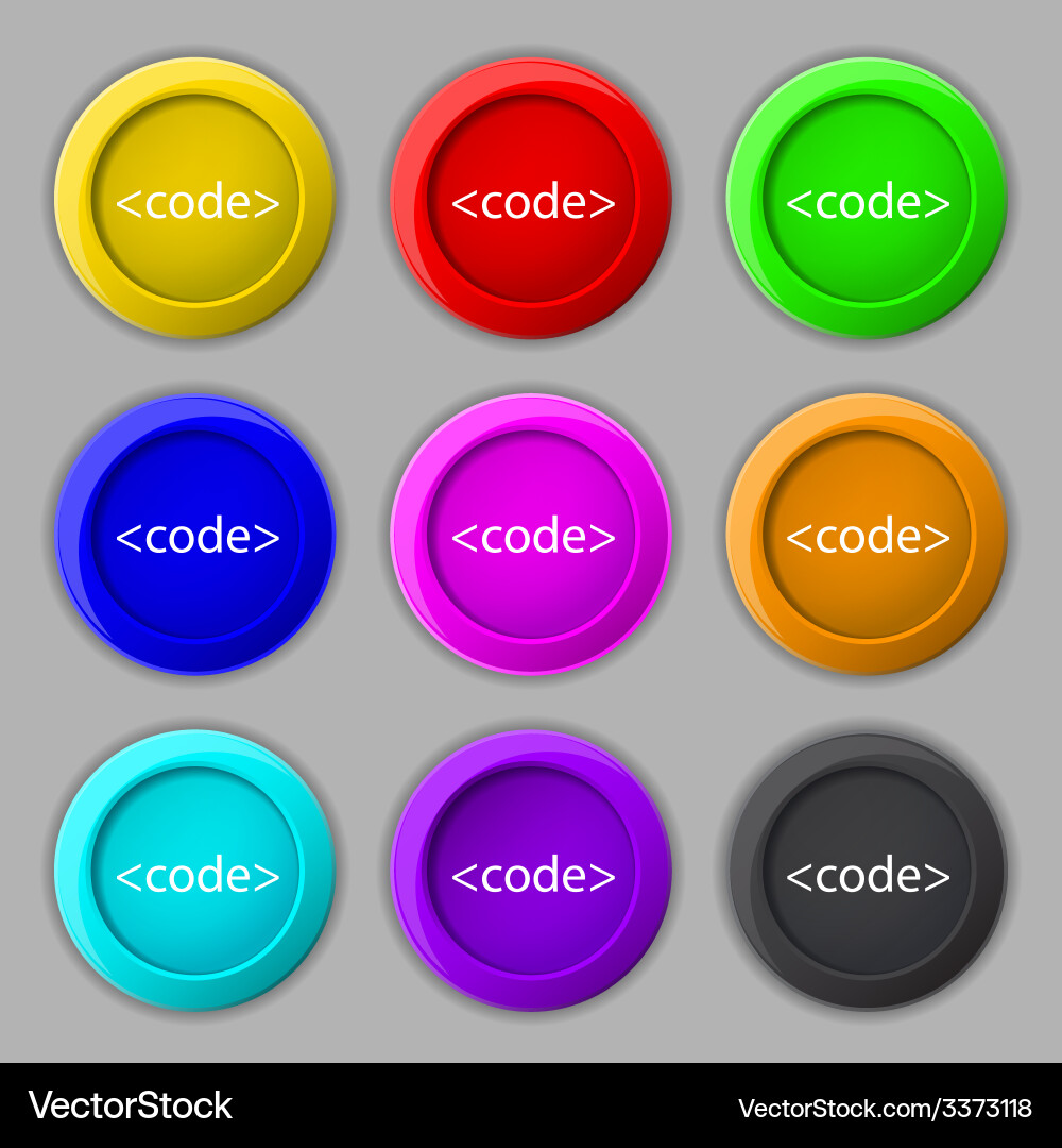 Code sign icon programming language symbol set Vector Image