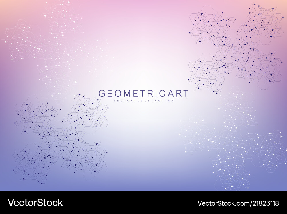 Connected Network of Dots and Lines vector image