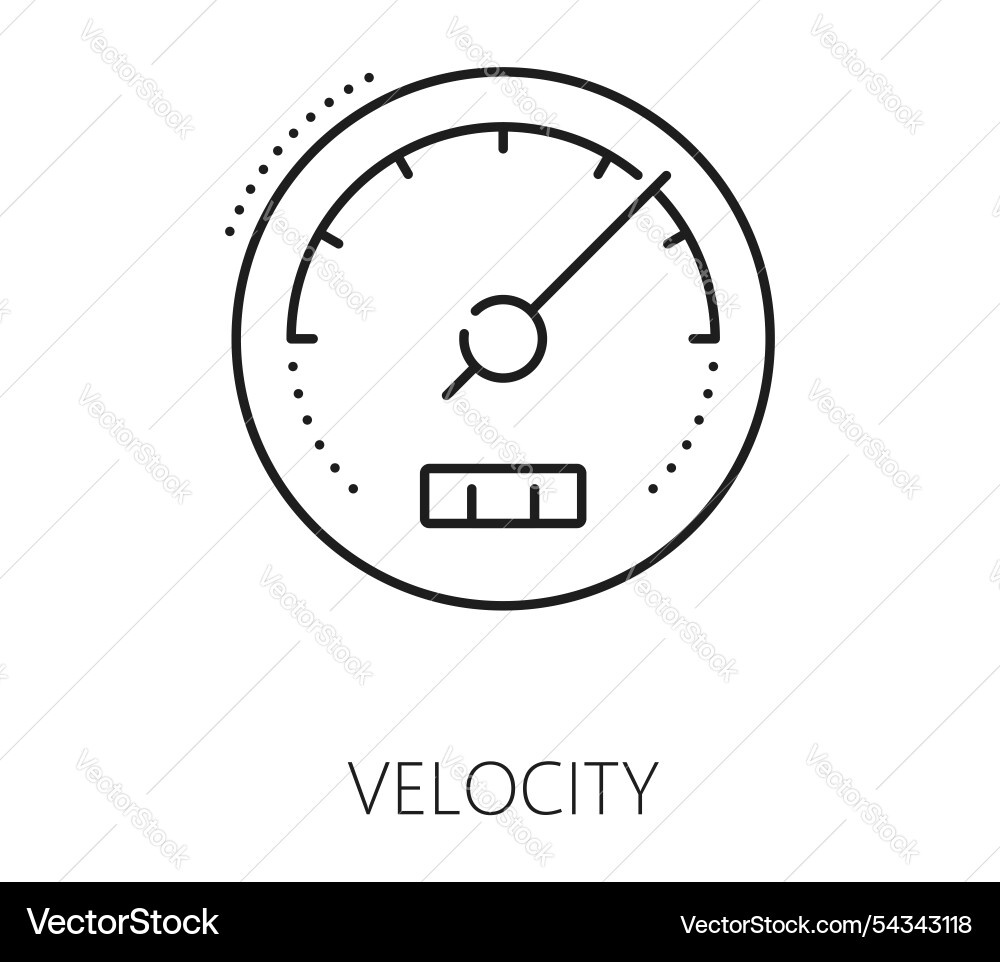 Data analytics and velocity analysis line icon Data analytics and velocity analysis line icon vector image