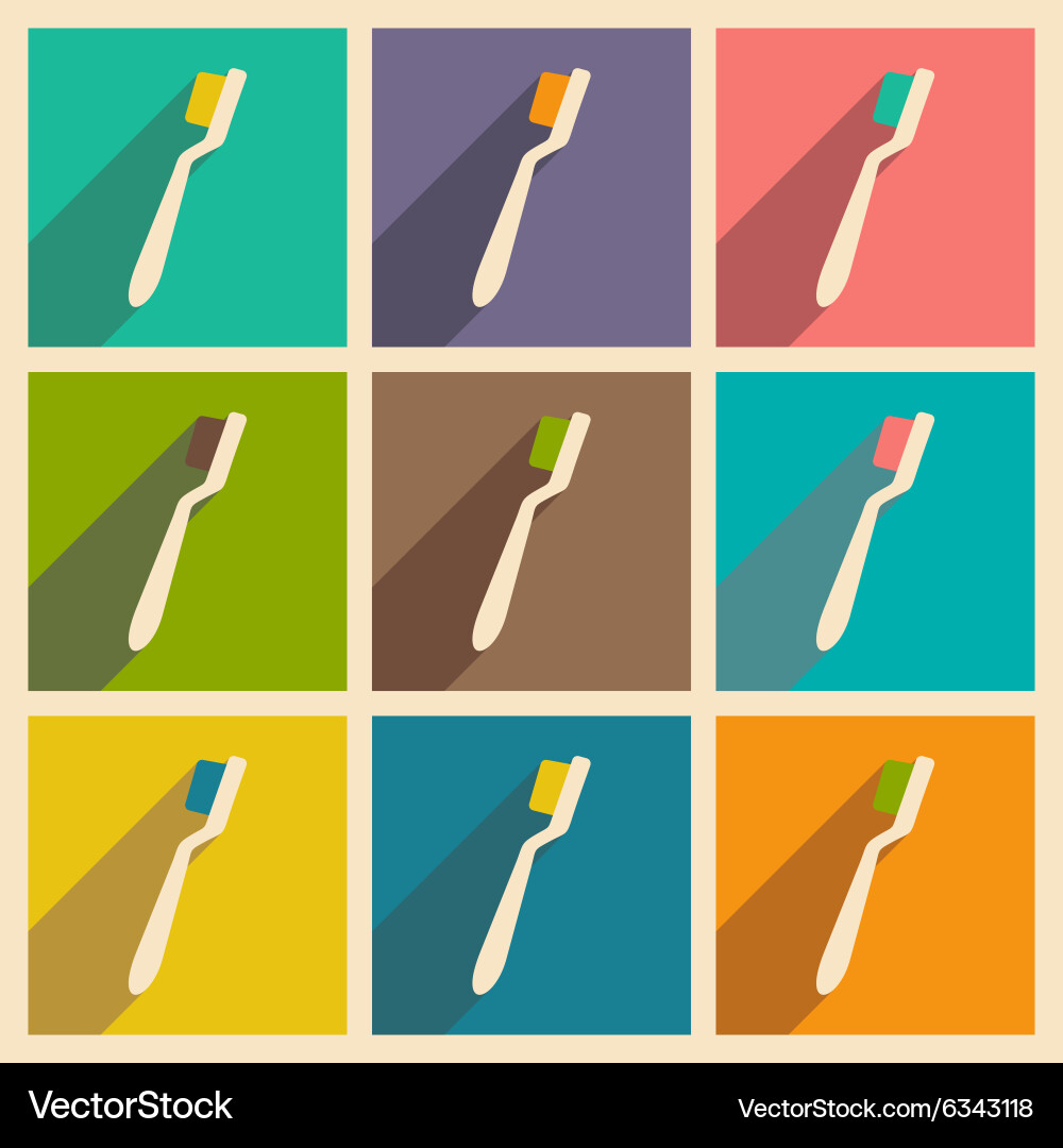 Flat with shadow concept and mobile application vector image