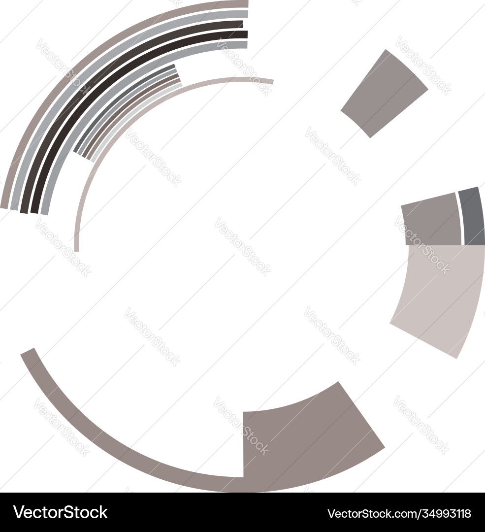Geometric hud sc-fi gui ui circular elements Geometric hud sc-fi gui ui circular elements vector image
