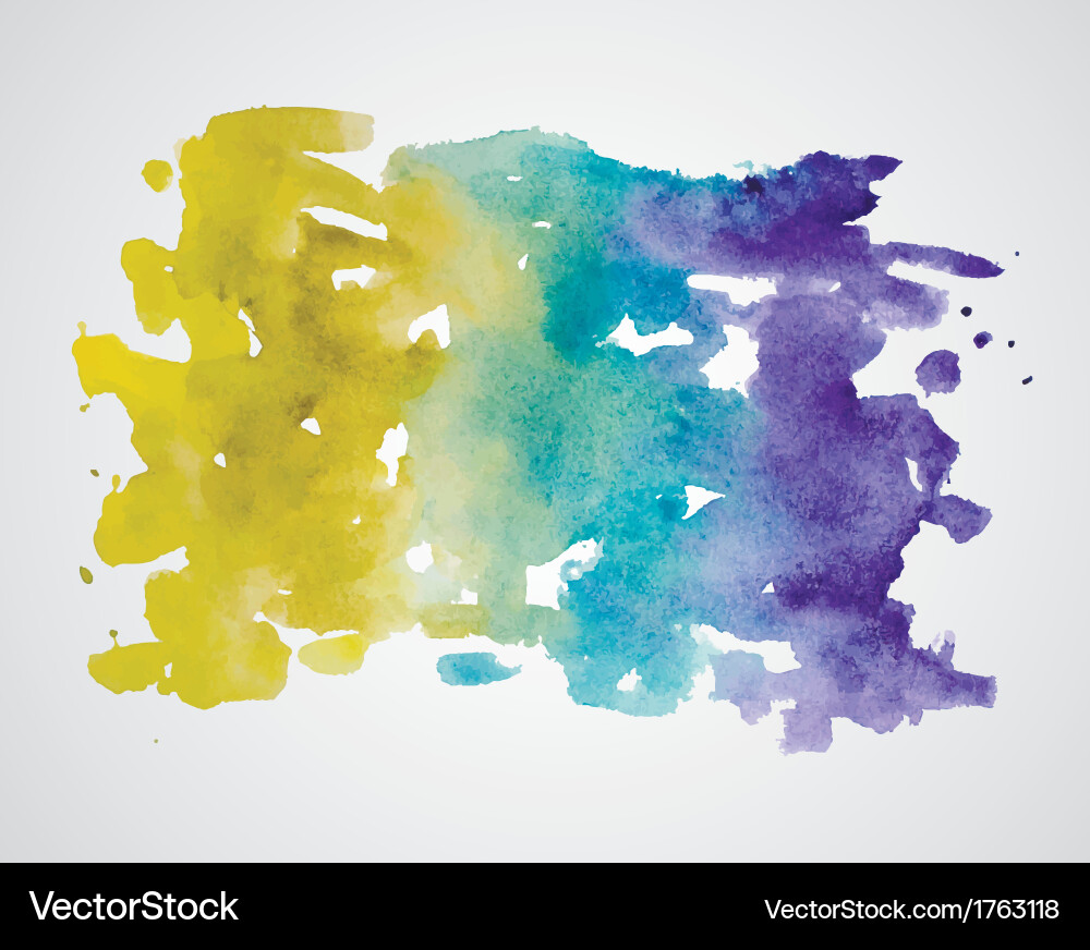 Hand-Painted Watercolor Splashes vector image