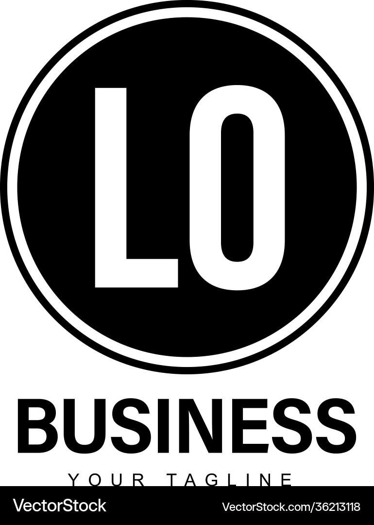 Lo initial a logo design with abstract style Lo initial a logo design with abstract style vector image