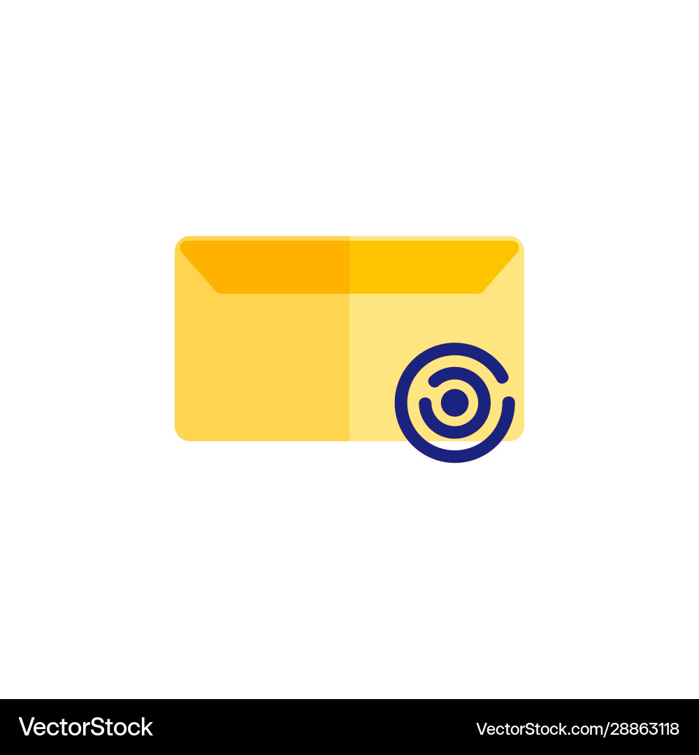 Message icon design flat style mail Message icon design flat style mail vector image
