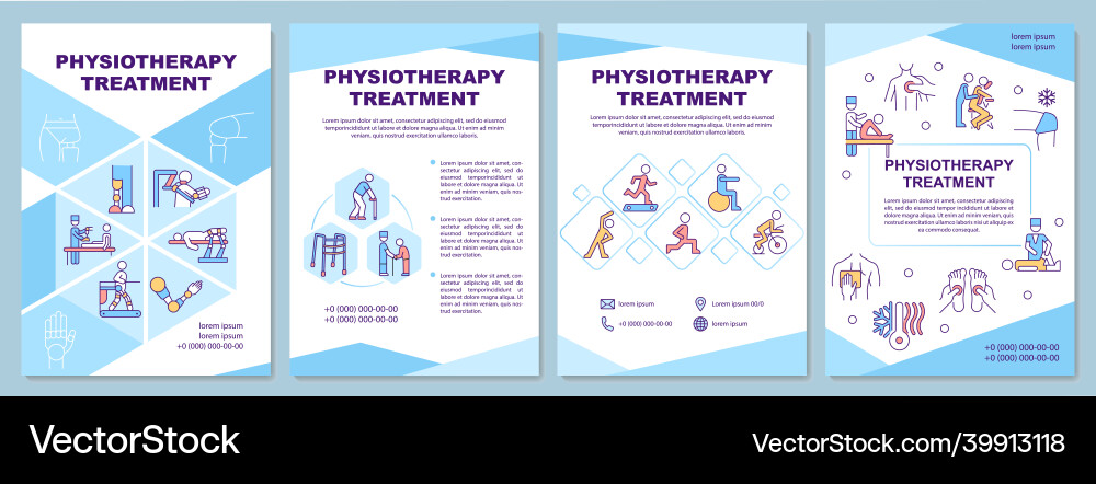 Physiotherapy treatment brochure template Physiotherapy treatment brochure template vector image
