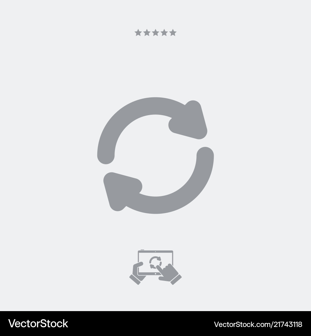 Refresh button flat icon Refresh button flat icon vector image