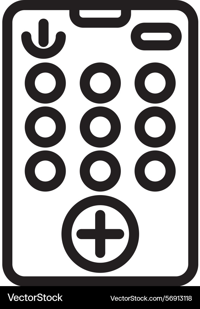 Remote linear style icon design Vector Image