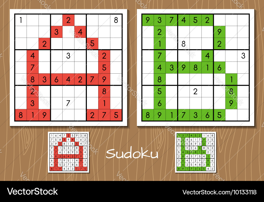 Sudoku set with answers a b letters Vector Image
