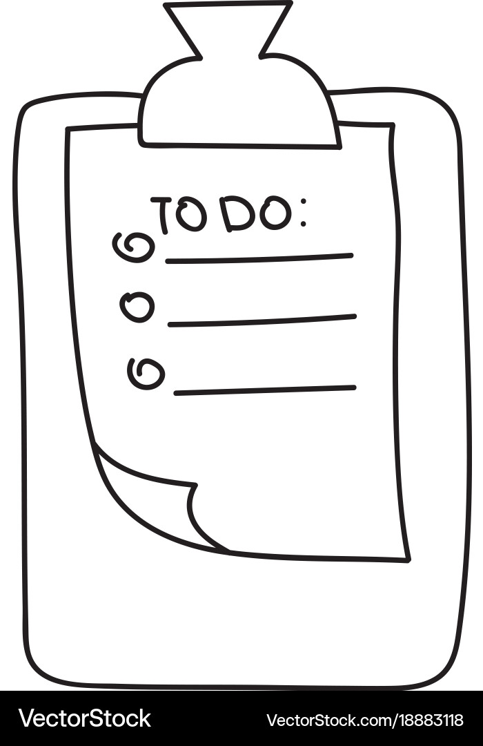 To-Do List Checkbox Doodle vector image