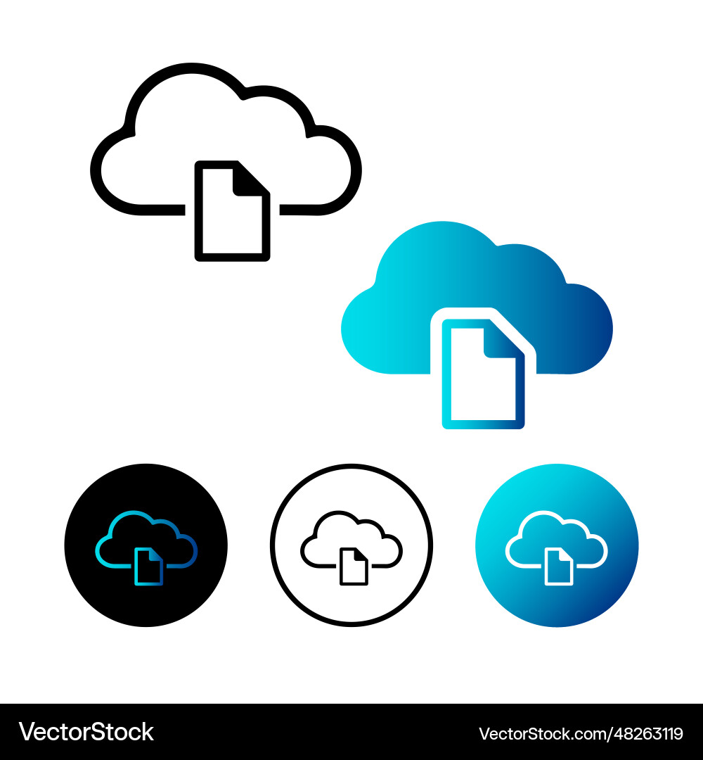 Abstract cloud data icon Vector Image