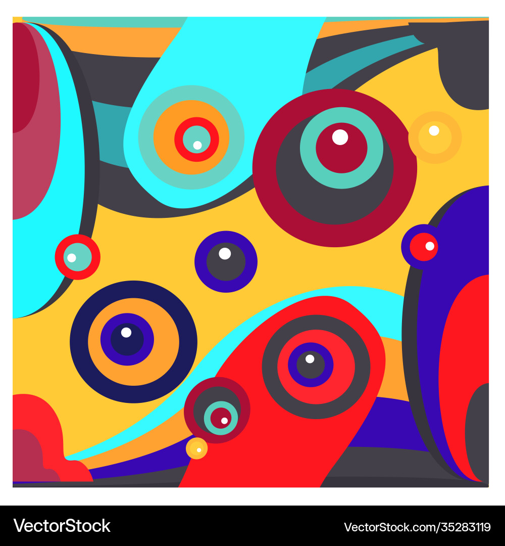 Colorful geometric and curve background pattern Vector Image