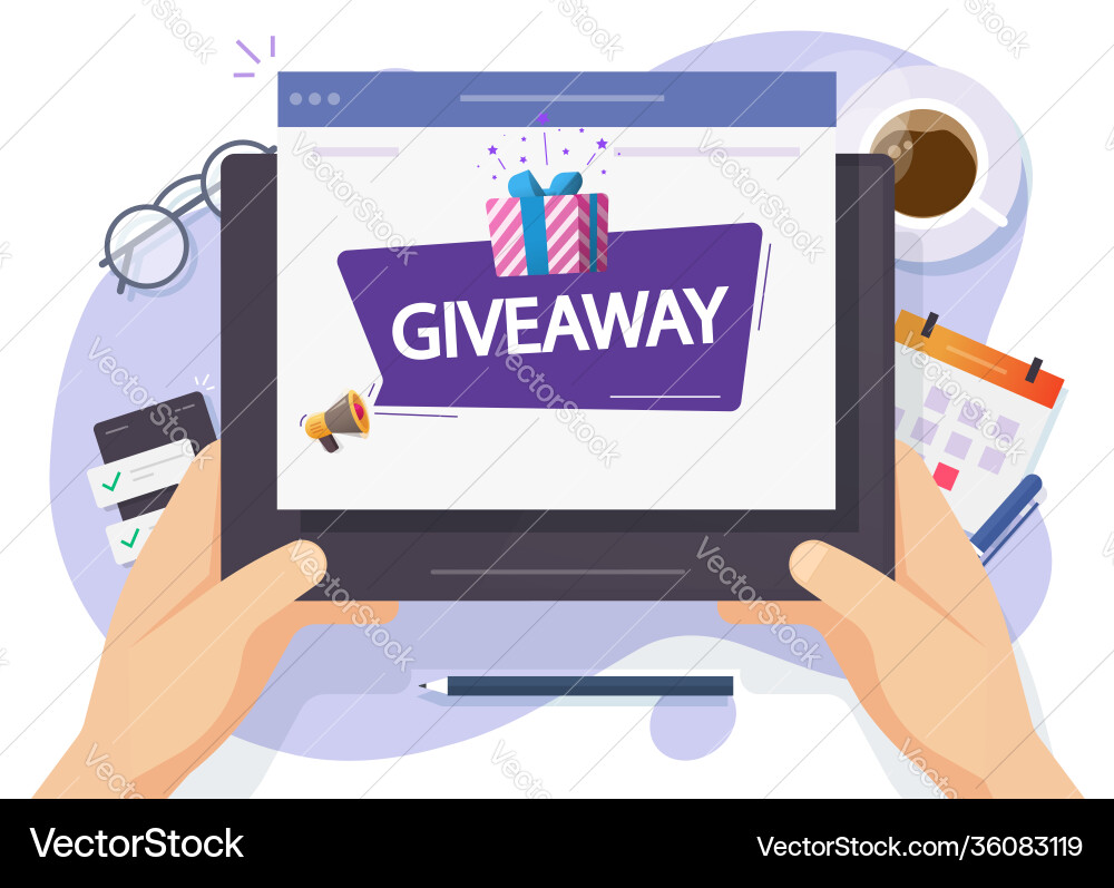 Digital giveaway text bubble speech on blogger Digital giveaway text bubble speech on blogger Vector Image
