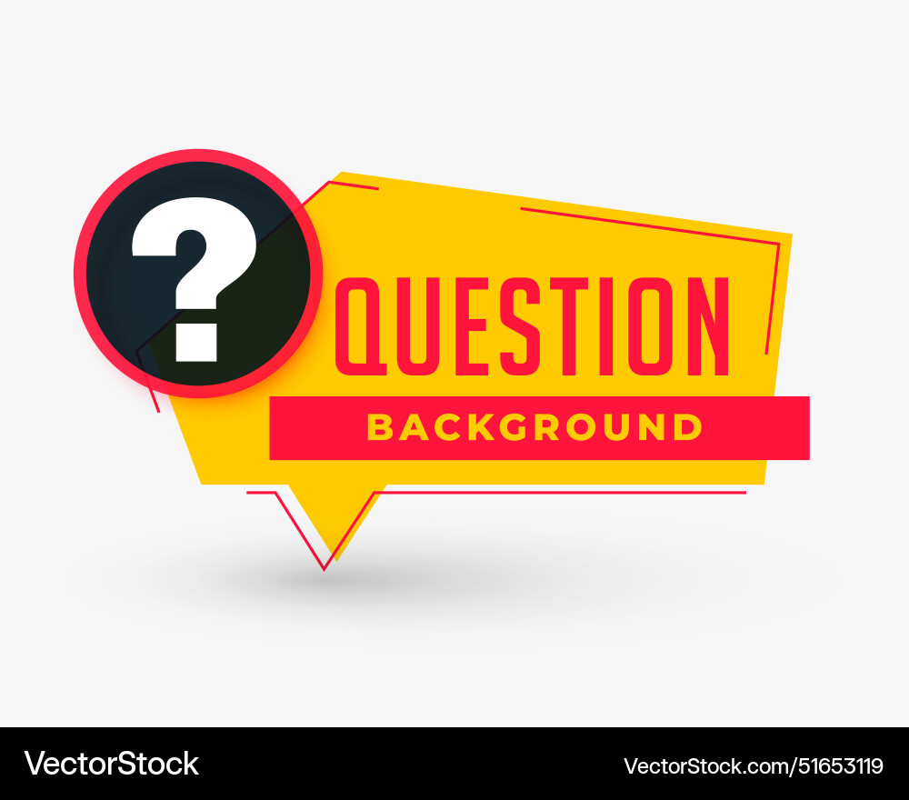 Eye catching question mark query background Vector Image