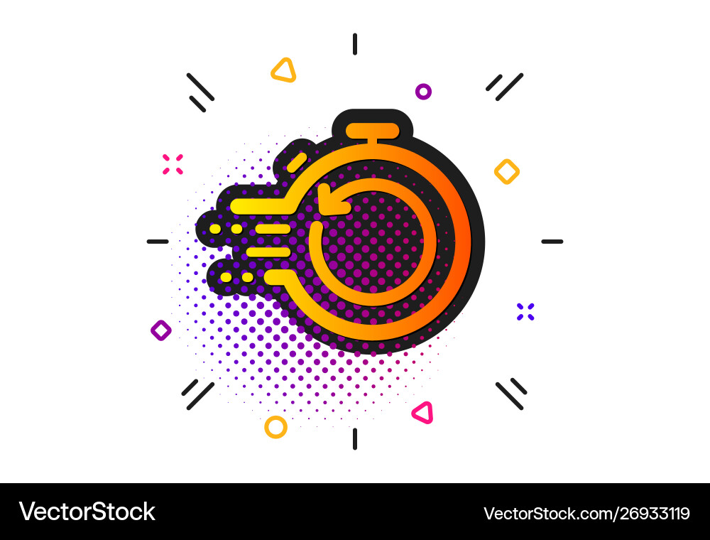Fast recovery icon backup data sign restore vector image
