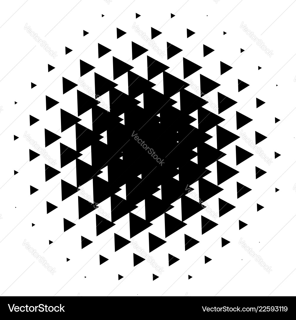 Halftone element with square or triangle instead Halftone element with square or triangle instead vector image