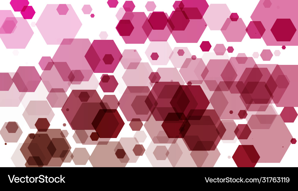 Hexagon abstract pattern random hexagonal shapes Hexagon abstract pattern random hexagonal shapes Vector Image