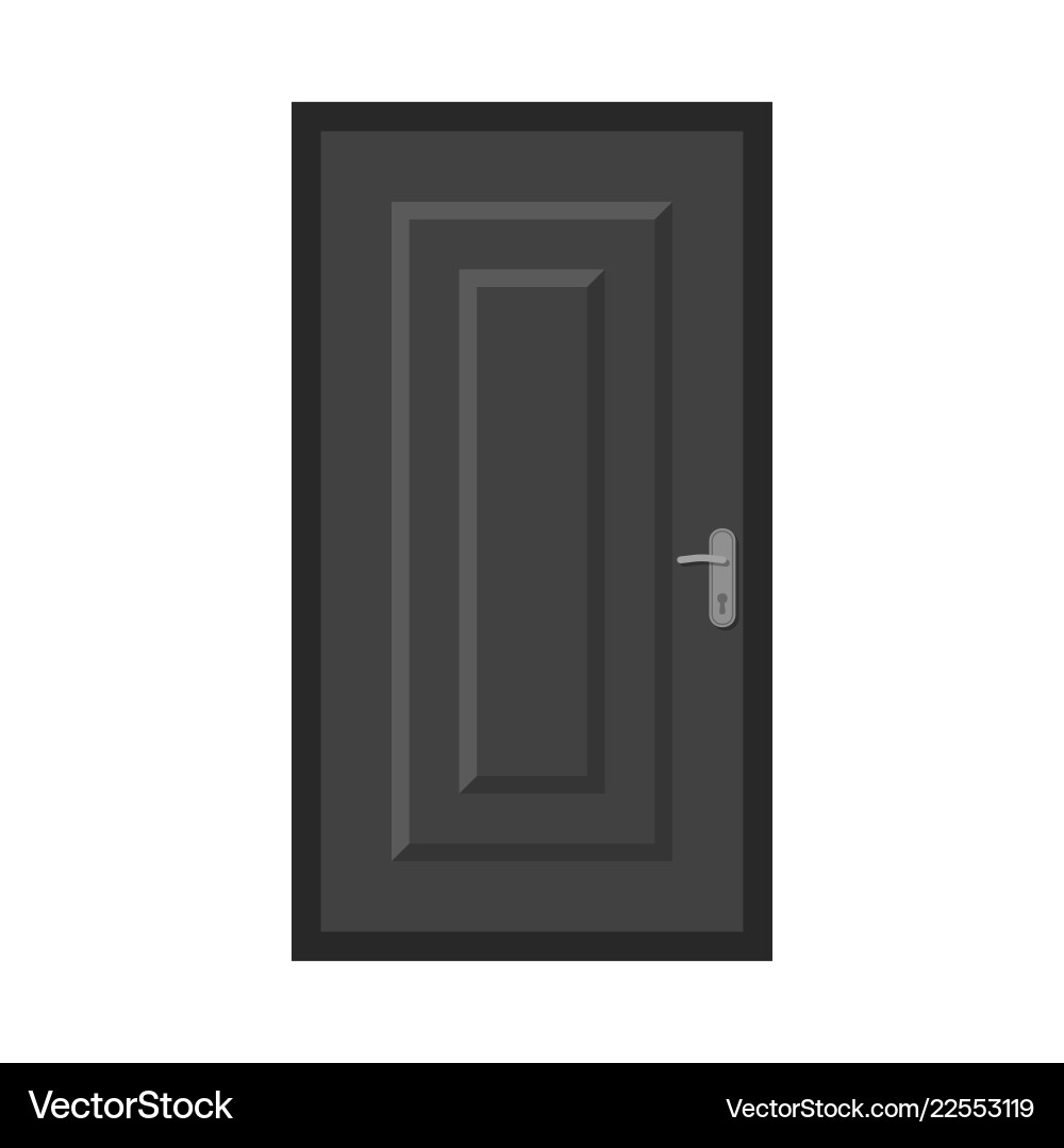 Isolated object of door and front sign collection vector image