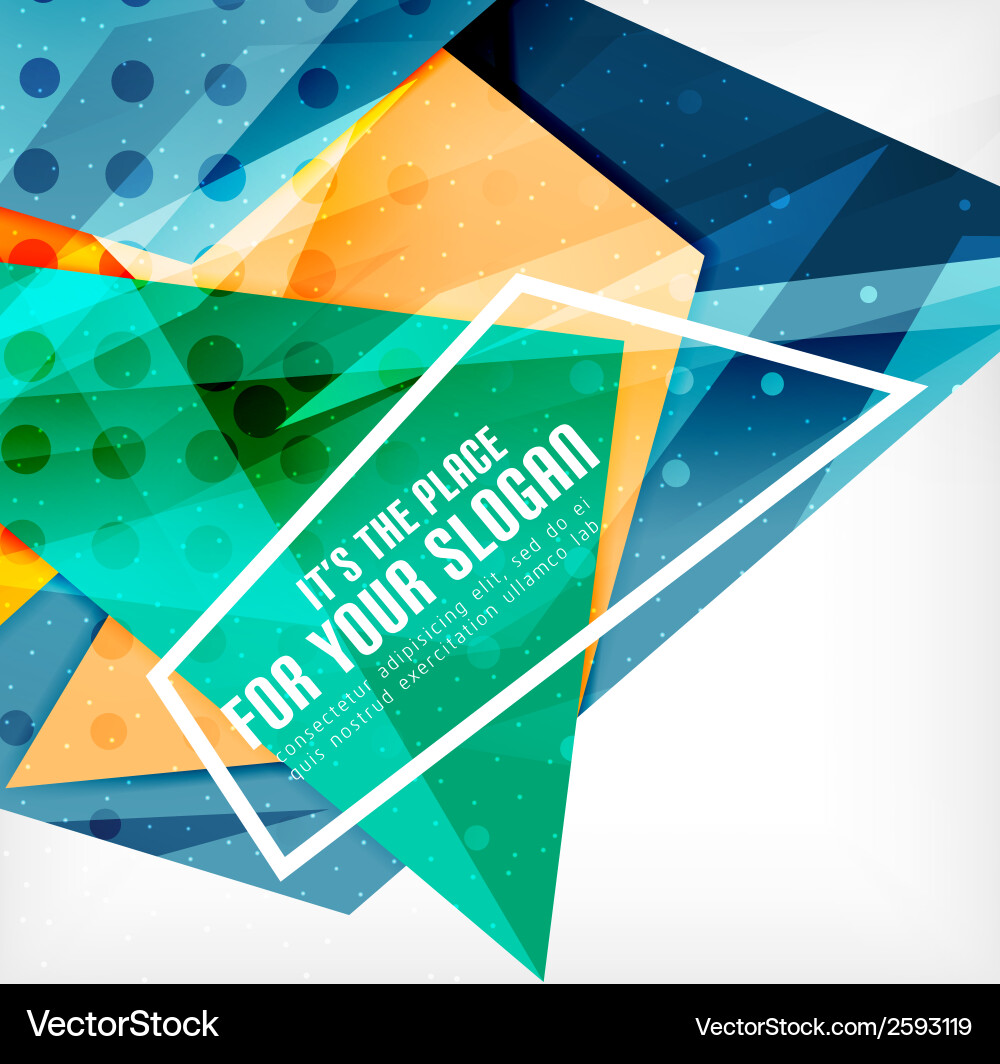 Modern 3d glossy overlapping triangles Vector Image